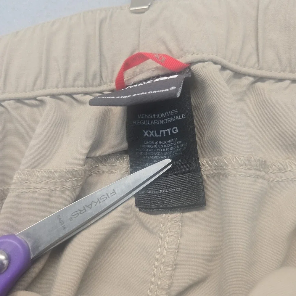 The North Face Mens Convertible Hiking‎ Pants Tan Outdoor Casual XXL Tall Shorts